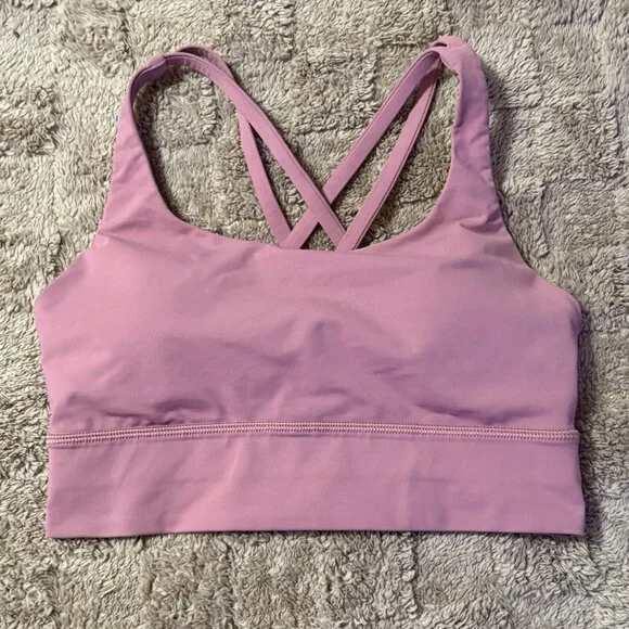 NWOT Lululemon Energy Sports Bra Long Line Quicksand B-D Cup Luxtreme Size 6 - Picture 2 of 7